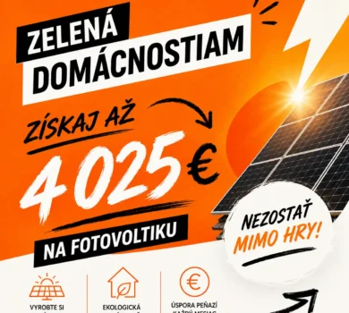 Dotácia Zelená domácnostiam na fotovoltiku